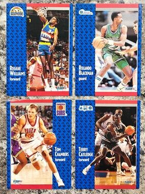 1991 Fleer Basketball Cards - Set of 4
